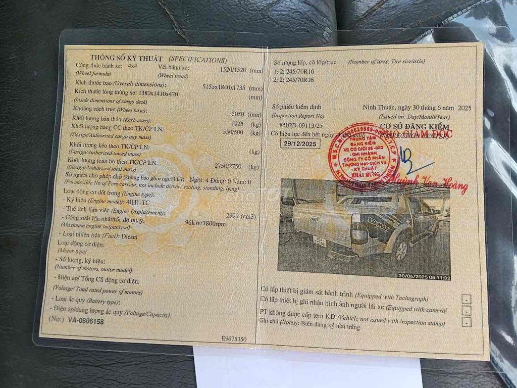 Isuzu Dmax 2007 LS 3.0 4x4 AT - 187000 km. Mua bán Ô tô tại Thành phố Đồng Xoài Bình Phước được đăng bởi nhân đồng xoài hình 11