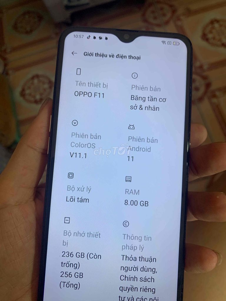 OPPO F11 256GB Trắng Android 11. Mua bán Điện thoại tại Quận Bình Tân Tp Hồ Chí Minh được đăng bởi Đường Minh hình 1