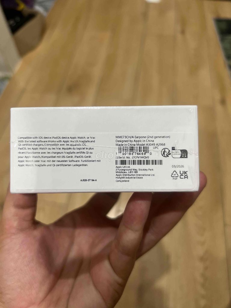 Tai nghe airpod  Mới nguyên seal. Mua bán Tivi, Âm thanh tại Huyện Trảng Bom Đồng Nai được đăng bởi THÁI Nguyễn Văn hình 1