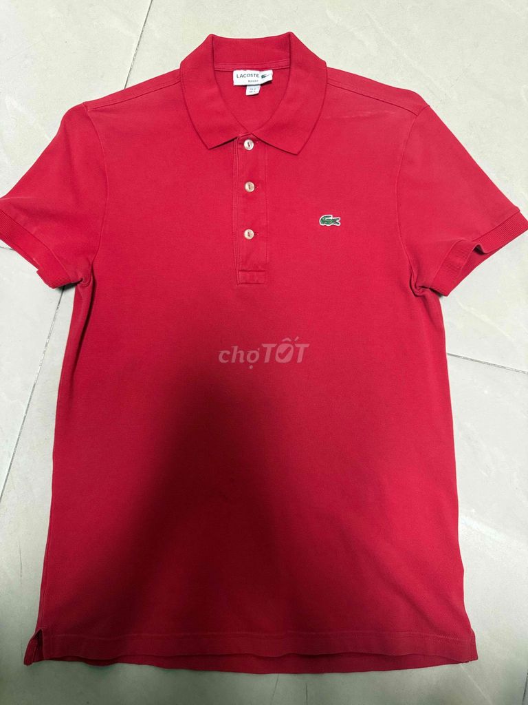 Áo polo Lacoste Cotton Đỏ size 3. Mua bán Quần áo tại Quận Tây Hồ Hà Nội được đăng bởi Bia hình 1