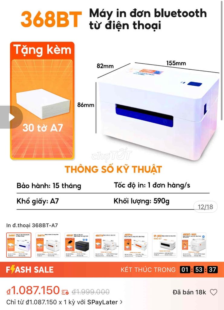 Máy in đơn shoppe tiktok lazada đủ nền tảng