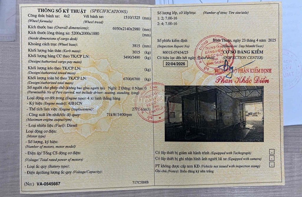 ISSUZU VM 3T5 thùng dài 5m2. Mua bán Xe tải, xe ben tại Thành phố Thủ Đức Tp Hồ Chí Minh được đăng bởi Ô TÔ LÂM THÀNH hình 3