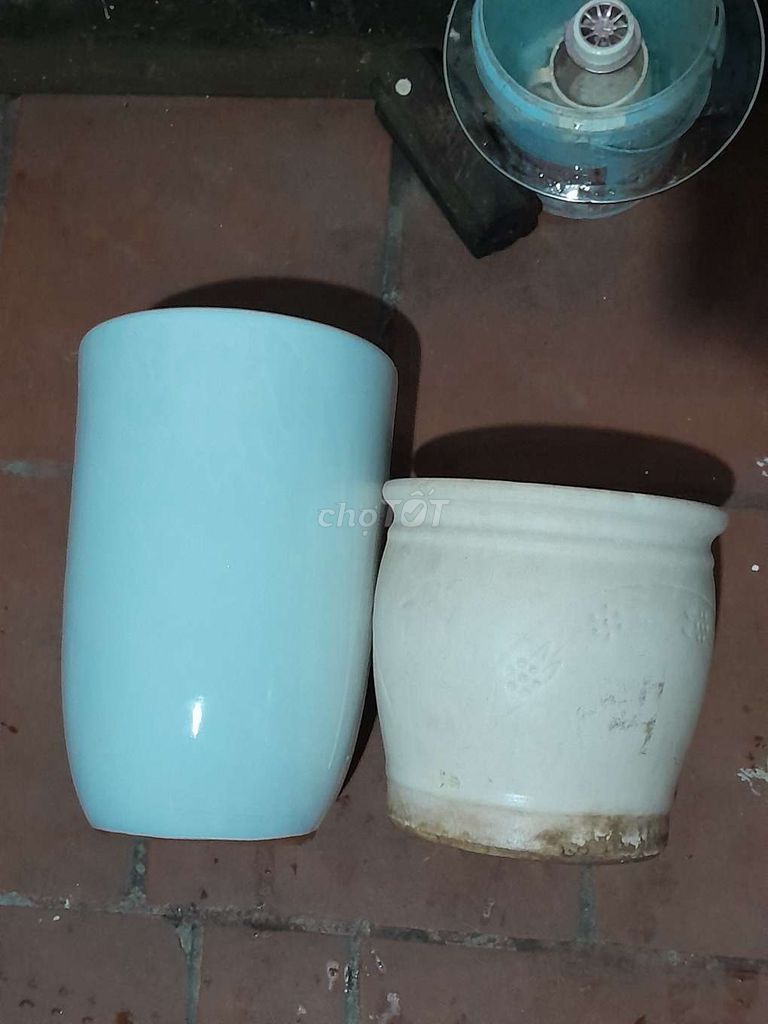 Chậu cây Gốm sứ Xanh nhạt, Trắng kem. Mua bán Cây cảnh, đồ trang trí tại Quận Hoàng Mai Hà Nội được đăng bởi Hương Ly hình 1