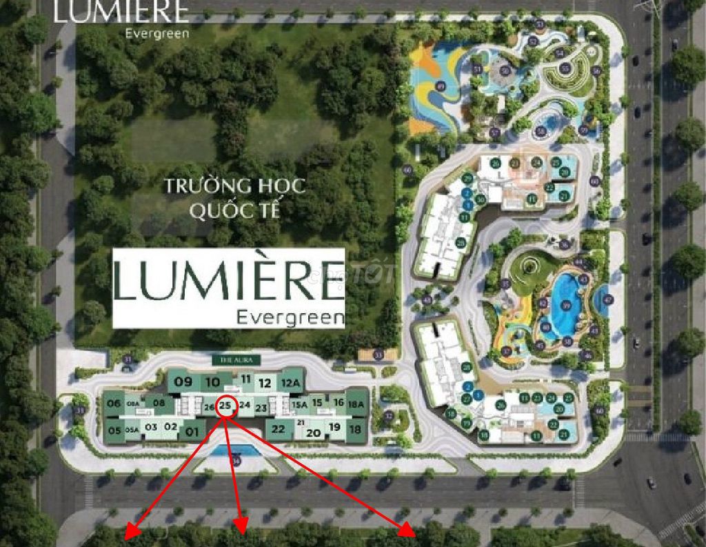 Căn hộ 2 PN 2 WC dự án LUMIÈRE Evergreen giá từ 800 triệu