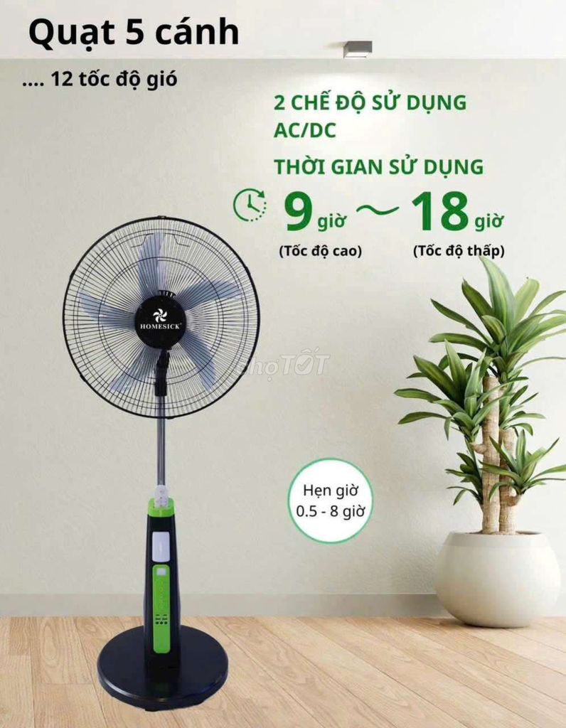 Quạt tích điện Homesick 5 cánh 12 tốc độ. Mua bán Quạt tại Quận Kiến An Hải Phòng được đăng bởi Nhâm Vũ Phương hình 1