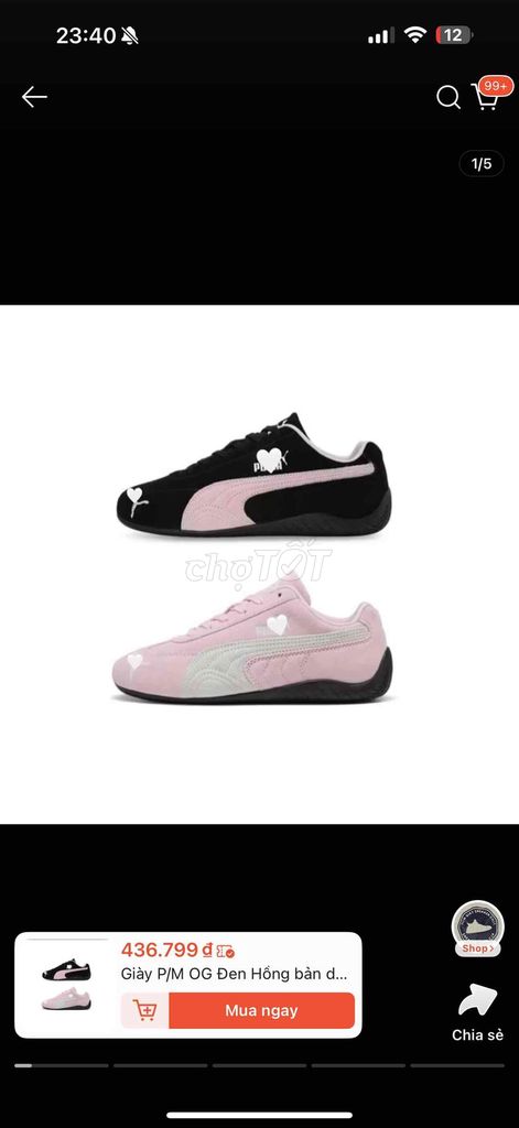 Giày thể thao Puma Nữ Hồng. Mua bán Giày dép tại Quận Phú Nhuận Tp Hồ Chí Minh được đăng bởi Thanh Diệu hình 1