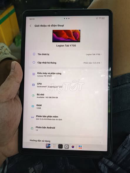 Lenovo Legion Y700 Snap 870 12GB/256GB Android 13. Mua bán Máy tính bảng tại Thành phố Thuận An Bình Dương được đăng bởi Hội Đồ Điện Tử hình 1