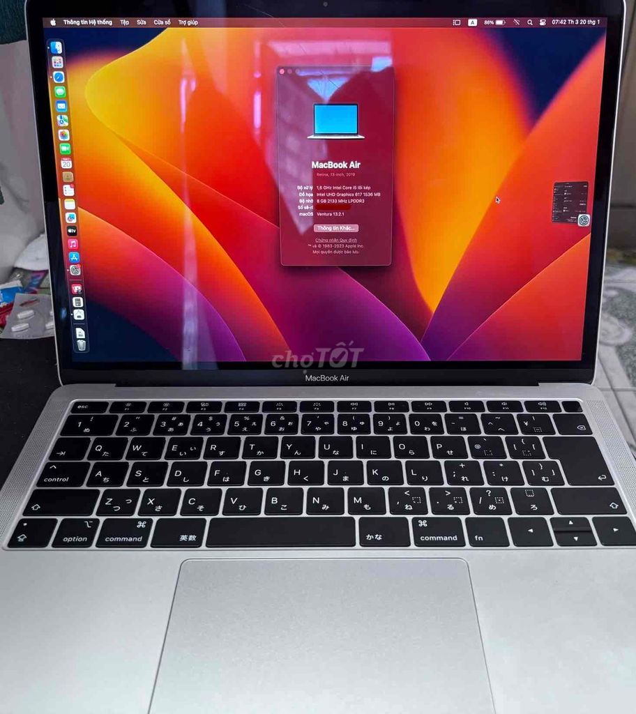 Apple MacBook Air 2019 i5 8GB. Mua bán Laptop tại Quận 1 Tp Hồ Chí Minh được đăng bởi Nguyen huu Thuan hình 1