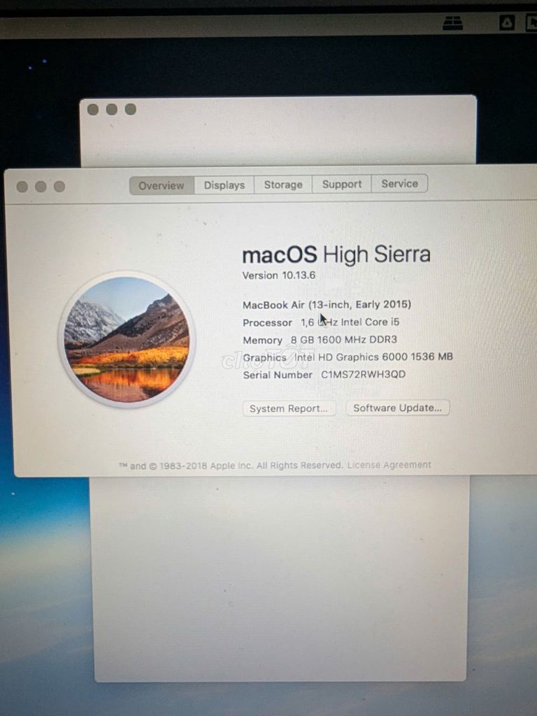 Apple MacBook Air i5 13.3 inch 8GB/256GB. Mua bán Laptop tại Quận Cẩm Lệ Đà Nẵng được đăng bởi Huỳnh Văn Tân hình 1