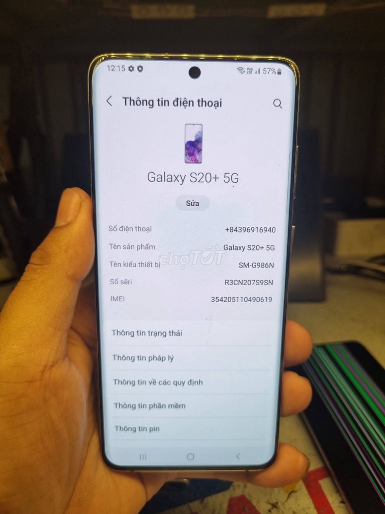Samsung Galaxy S20+ 5G 12GB/256GB Hàn Quốc Like New. Mua bán Điện thoại tại Quận 10 Tp Hồ Chí Minh được đăng bởi Hội Đồ Điện Tử hình 1