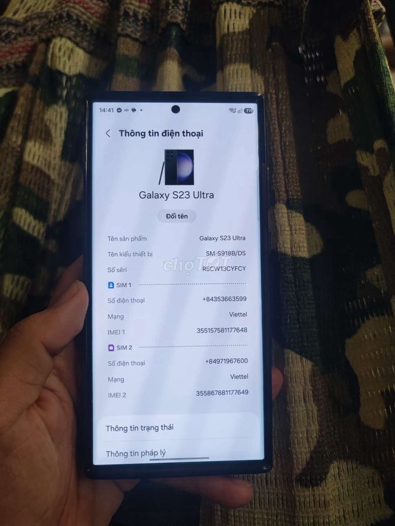 Samsung S23 Ultra 8GB/256GB Đen 8gen2 Like New. Mua bán Điện thoại tại Quận Bình Thạnh Tp Hồ Chí Minh được đăng bởi Tuấn Nguyễn hình 1