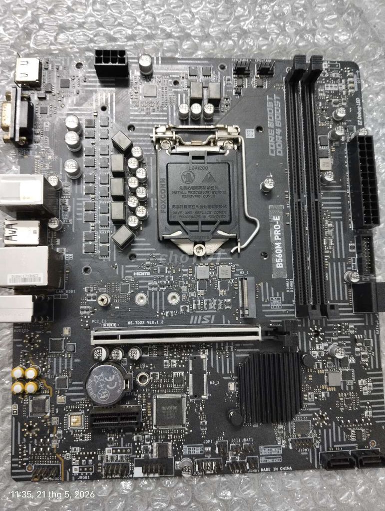 Bo mạch chủ MSI B560M PRO-E Intel 10/11 DDR4. Mua bán Linh kiện (RAM, Card...) tại Thành phố Vĩnh Long Vĩnh Long được đăng bởi CN Thiên Lương hình 1