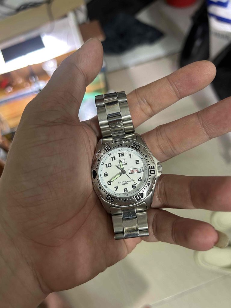 Đồng hồ Q&Q Kim loại Bạc Thanh lịch. Mua bán Đồng hồ tại Thành phố Thuận An Bình Dương được đăng bởi Nguyễn Bin hình 1