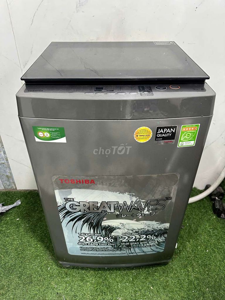 Máy giặt Toshiba 9 kg Xám. Mua bán Máy giặt tại Quận Thanh Khê Đà Nẵng được đăng bởi ĐIỆN MÁY QUỐC KHÁNH  hình 1