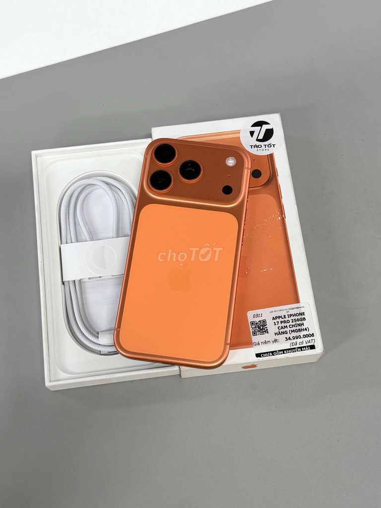 iPhone 17 Pro 256GB Cam vna BH 11/2026 8l sạc p100. Mua bán Điện thoại tại Quận 10 Tp Hồ Chí Minh được đăng bởi Táo Tốt Apple  hình 1