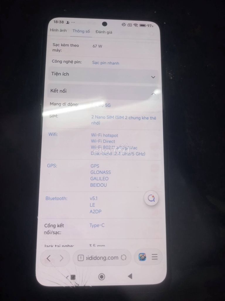 Xiaomi Mi Note 11 Pro+ 5G 256GB. Mua bán Điện thoại tại Quận Gò Vấp Tp Hồ Chí Minh được đăng bởi Hội Đồ Điện Tử hình 1