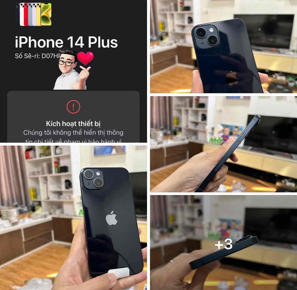 iPhone 14 Plus 128GB  FULLBOX BH APPLE 12/2024 new. Mua bán Điện thoại tại Quận Thanh Xuân Hà Nội được đăng bởi Nguyễn Huy Dũng hình 1