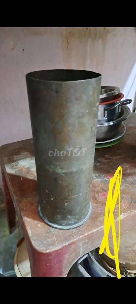 Đồ xưa 1945 bán cho ae cái vỏ 105mm cao 28cm