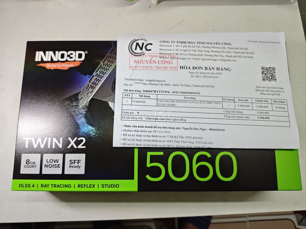 Card màn hình INNO3D GeForce RTX 5060 8GB GDDR7. Mua bán Linh kiện (RAM, Card...) tại Quận Đống Đa Hà Nội được đăng bởi Nguyễn Công Phúc hình 1