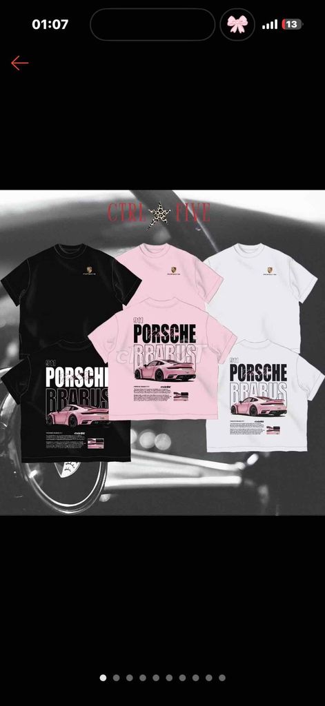 Áo thun nữ in hình Porsche size M. Mua bán Quần áo tại Quận Hoàng Mai Hà Nội được đăng bởi Phùng Phương Anh hình 1