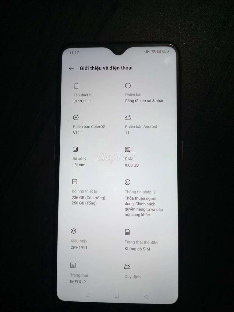 Oppo F11 phiên bản 8/256GB Trắng. Mua bán Điện thoại tại Thành phố Cao Lãnh Đồng Tháp được đăng bởi Nguyễn Minh Khánh hình 1