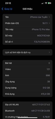 12prm pin 77 màn zin ép kính full chức năng. Mua bán Điện thoại tại Thành phố Bắc Ninh Bắc Ninh được đăng bởi Minh Tuyền Hoàng