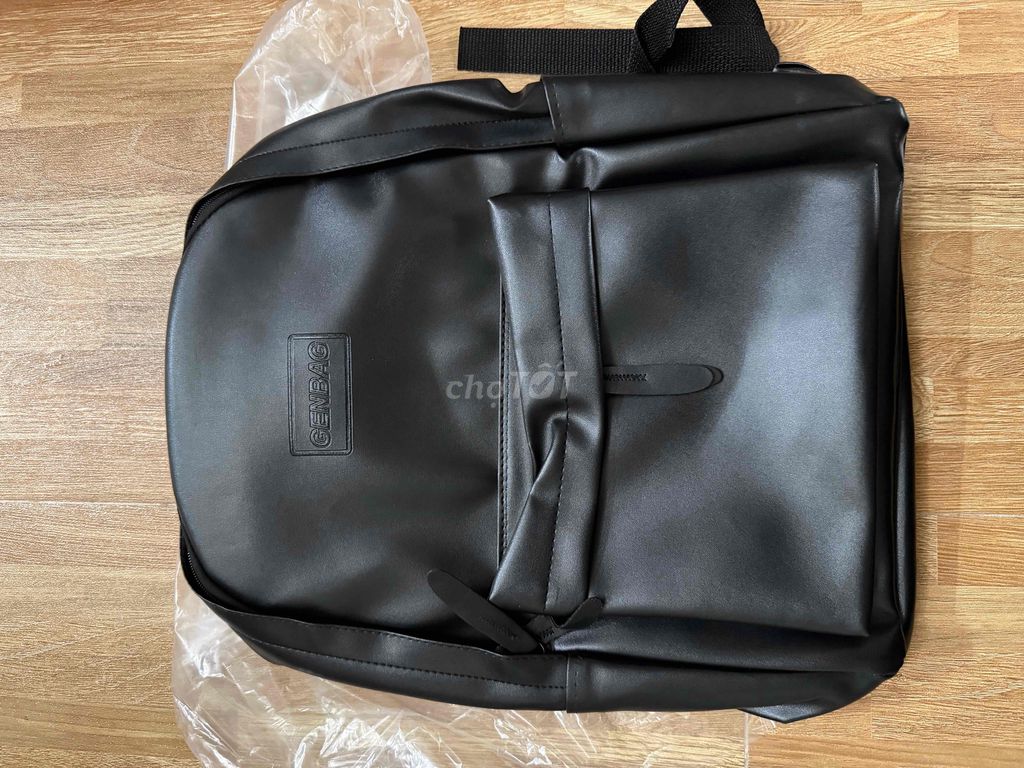 Balo GENBAG Da Đen Chống thấm. Mua bán Túi xách tại Quận Hoàng Mai Hà Nội được đăng bởi Mua Sắm Thông Minh hình 1
