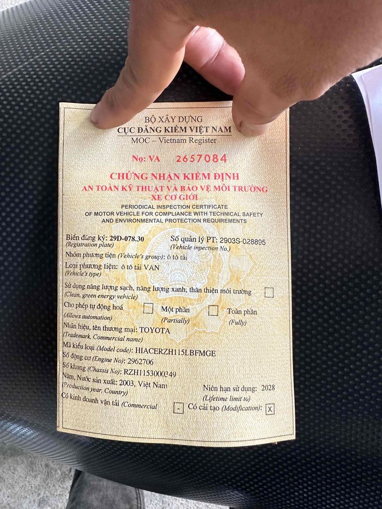 Toyota van 6 chỗ. Mua bán Xe tải, xe ben tại Quận Ngũ Hành Sơn Đà Nẵng được đăng bởi Tuấn hình 8