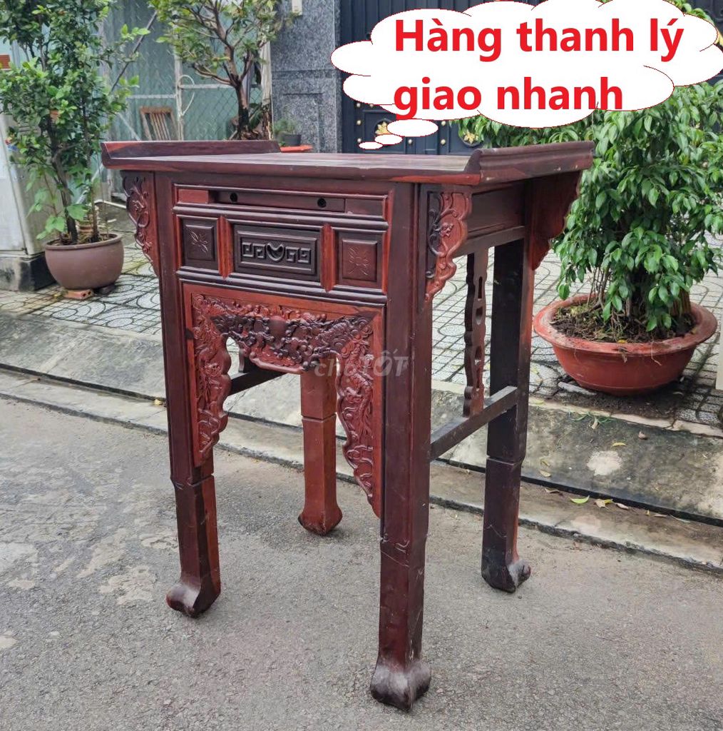 Bàn thờ gỗ Muồng cổ điển thanh lý,bàn thờ Gia Tiên. Mua bán Nội thất, đồ gia dụng khác tại Quận Bình Thạnh Tp Hồ Chí Minh được đăng bởi Kho Đồ cũ Phú Nhàn hình 1