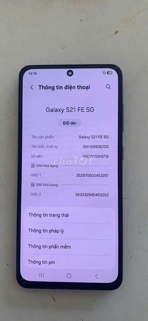 Samsung Galaxy S21 FE 5G Đen. Mua bán Điện thoại tại Quận 12 Tp Hồ Chí Minh được đăng bởi Nguyễn Thị Bé Thơ  hình 1