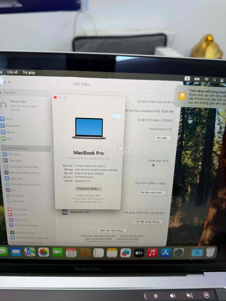 💻✨ MACBOOK PRO 2019 – I5 / 8GB / 256GB – FULLBOX –. Mua bán Laptop tại Quận Đống Đa Hà Nội được đăng bởi CITYAPPLE hình 1