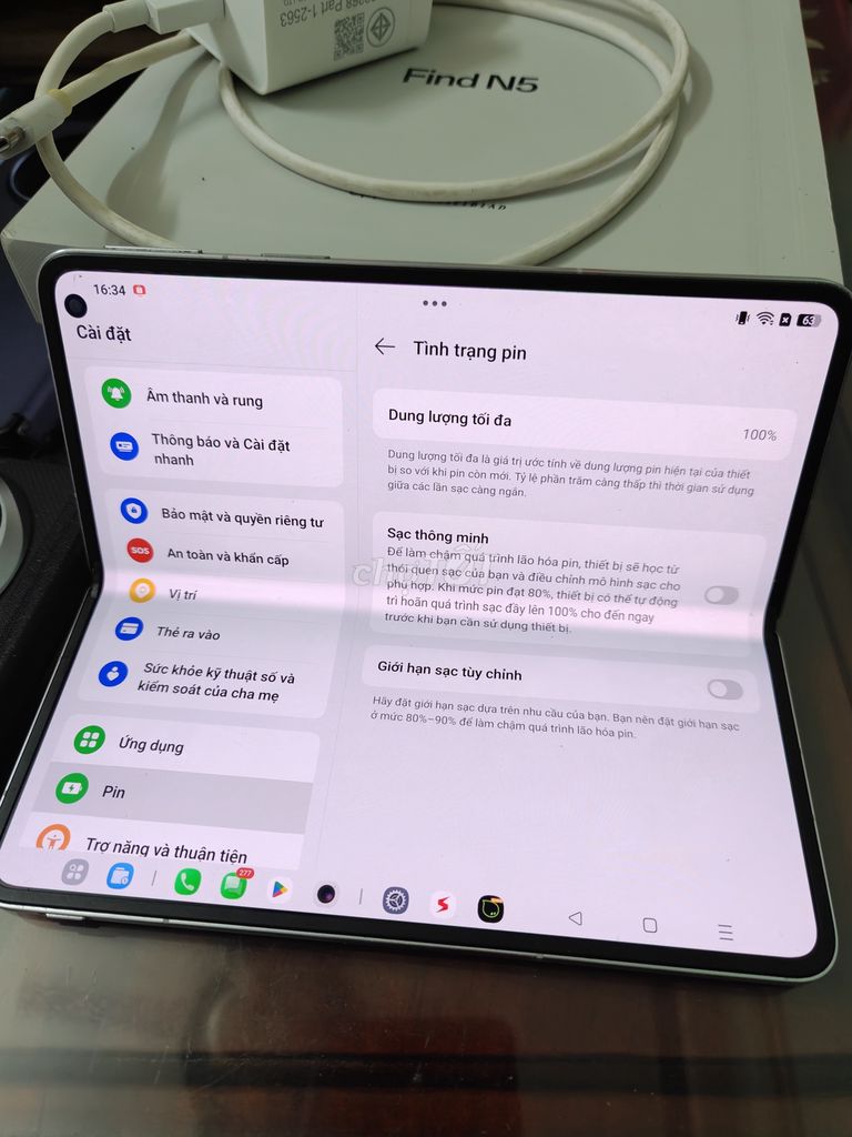 Oppo Find N5 Trắng 16/512 Like New Còn BH 1 năm. Mua bán Điện thoại tại Quận 11 Tp Hồ Chí Minh được đăng bởi Đạt VP hình 1