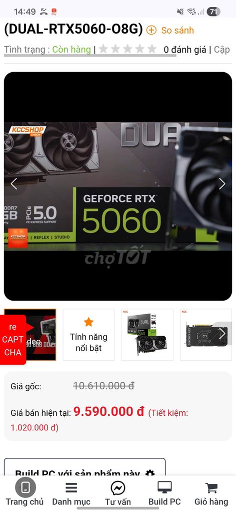 Card đồ họa Asus Dual RTX 5060 Đã qua sử dụng. Mua bán Linh kiện (RAM, Card...) tại Thành phố Phủ Lý Hà Nam được đăng bởi Tuyển Nguyễn hình 1