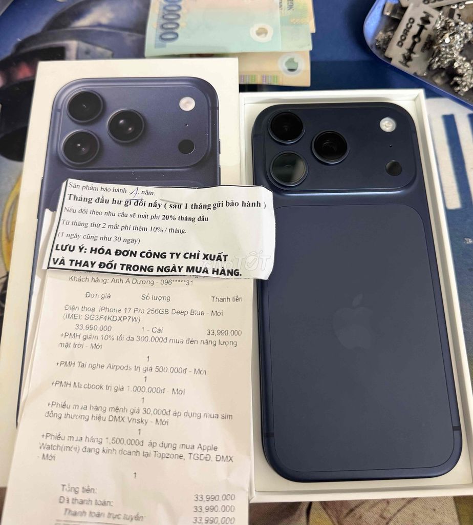 iPhone 17 Pro-256gb Bản VN,Mới Mua 3 hôm Sạc 1 lần. Mua bán Điện thoại tại Quận Ngô Quyền Hải Phòng được đăng bởi Điện Thoại Hải Phòng  hình 1