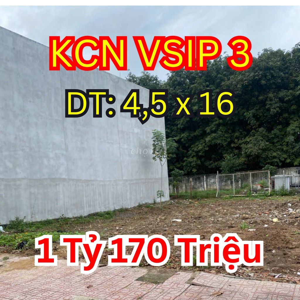 🔴BÁN GẤP MIẾNG ĐẤT CẠNH KCN VSIP3🔴