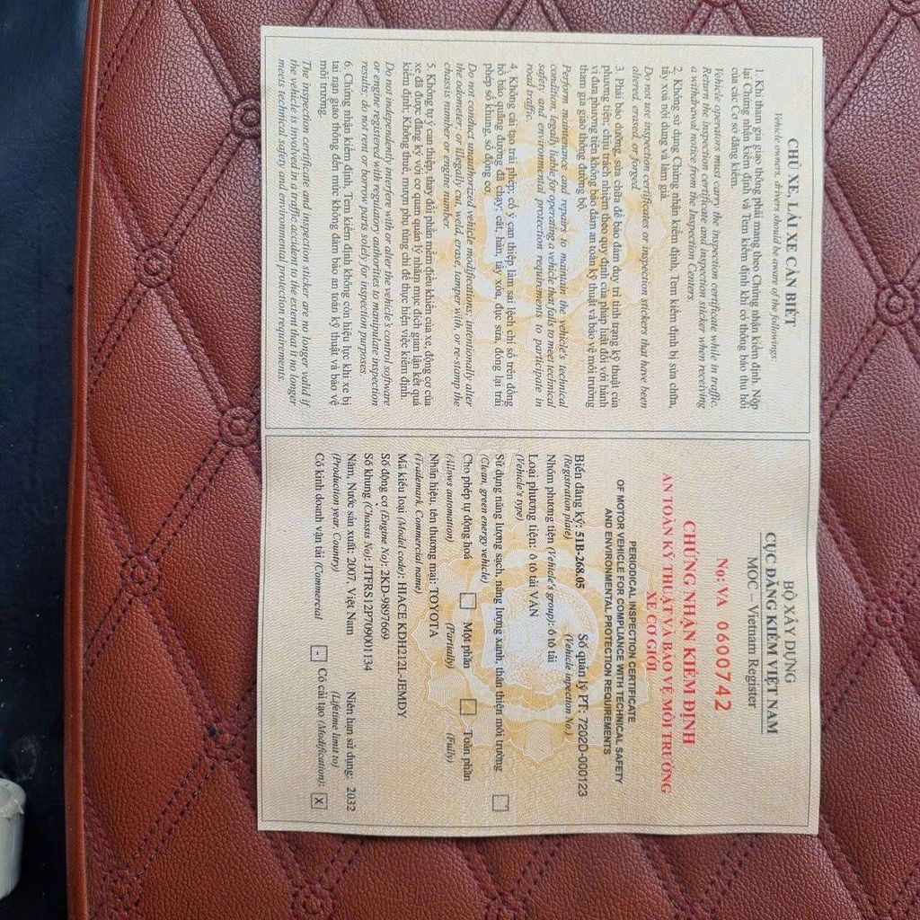 TOYOTA 6 CHỖ 850KG MÁY DẦU. Mua bán Ô tô tại Quận 12 Tp Hồ Chí Minh được đăng bởi Trung hình 14