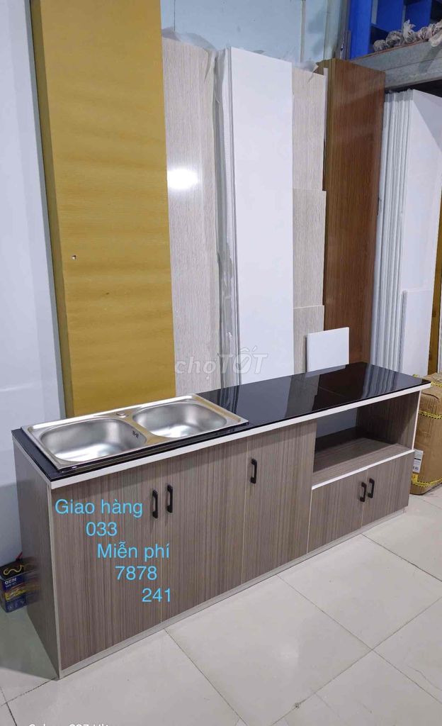 Tủ bếp nhựa đài 2m05