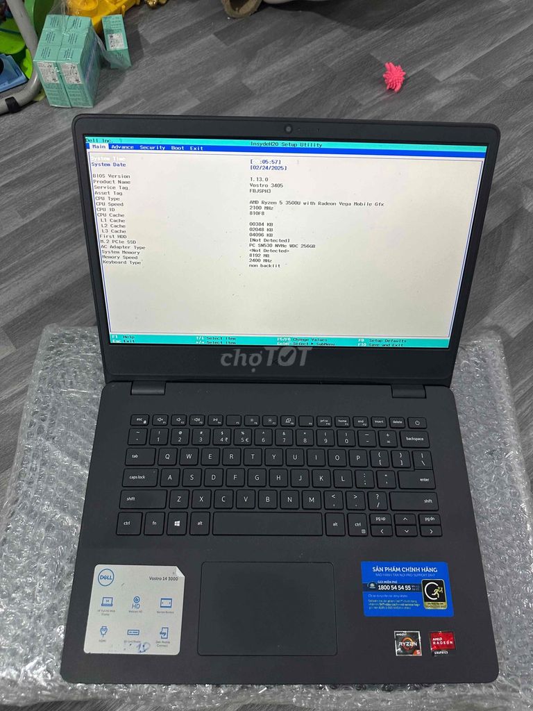 laptop dell vostro ryzen 3500u 8 256 fhd mỏng nhẹ