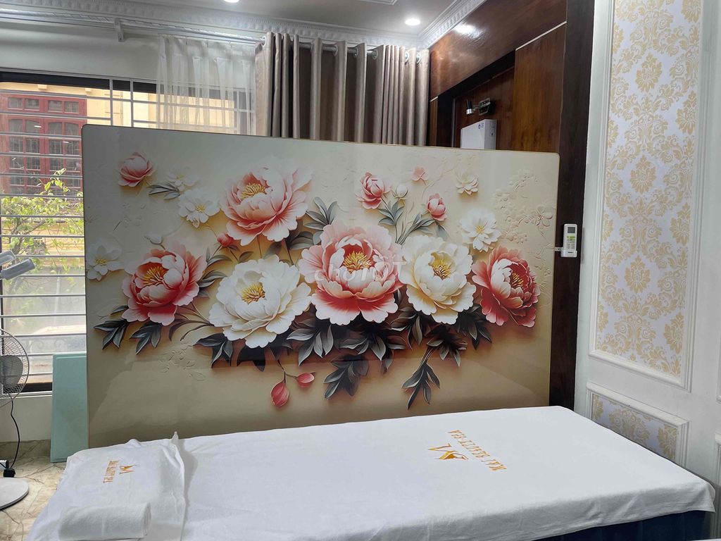 Tranh tráng gương Hoa mẫu đơn 110x180cm. Mua bán Đồ sưu tầm, đồ cổ tại Quận Cầu Giấy Hà Nội được đăng bởi Mai hình 1
