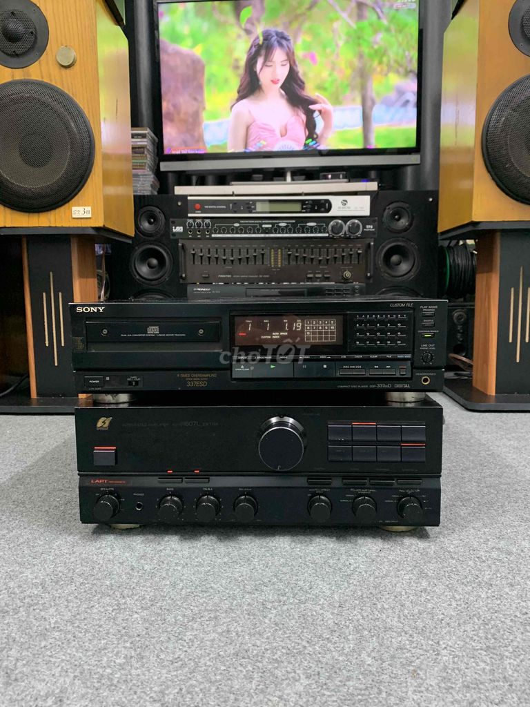 amly sansui 607L extra và CD sony 337 esd