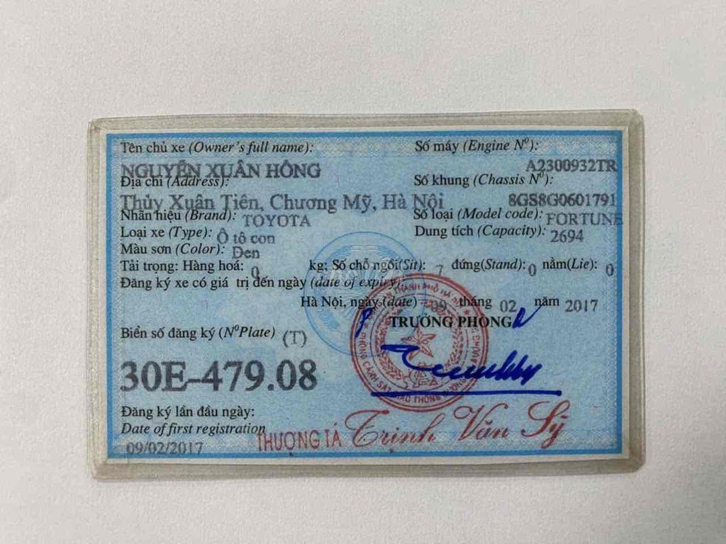 Toyota Fortuner 2017 2.7V 4x2 AT - 123000 km. Mua bán Ô tô tại Quận Thanh Xuân Hà Nội được đăng bởi Nguyen van Nam hình 13