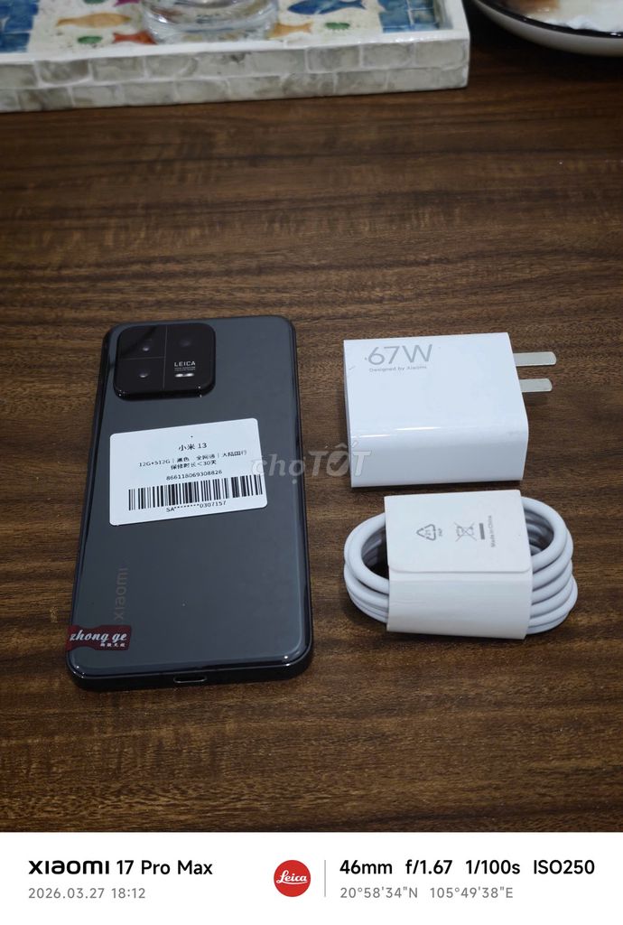 Xiaomi Mi 13 5G 12/512 Quốc Tế sạc 67w có ship COD. Mua bán Điện thoại tại Quận Hoàng Mai Hà Nội được đăng bởi Trần Ngọc Hiếu hình 1