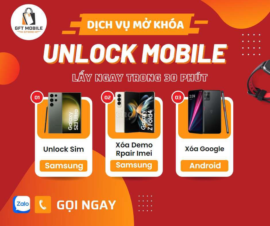 Dịch vụ Unlock Samsung xách tay giá rẻ uy tín.
