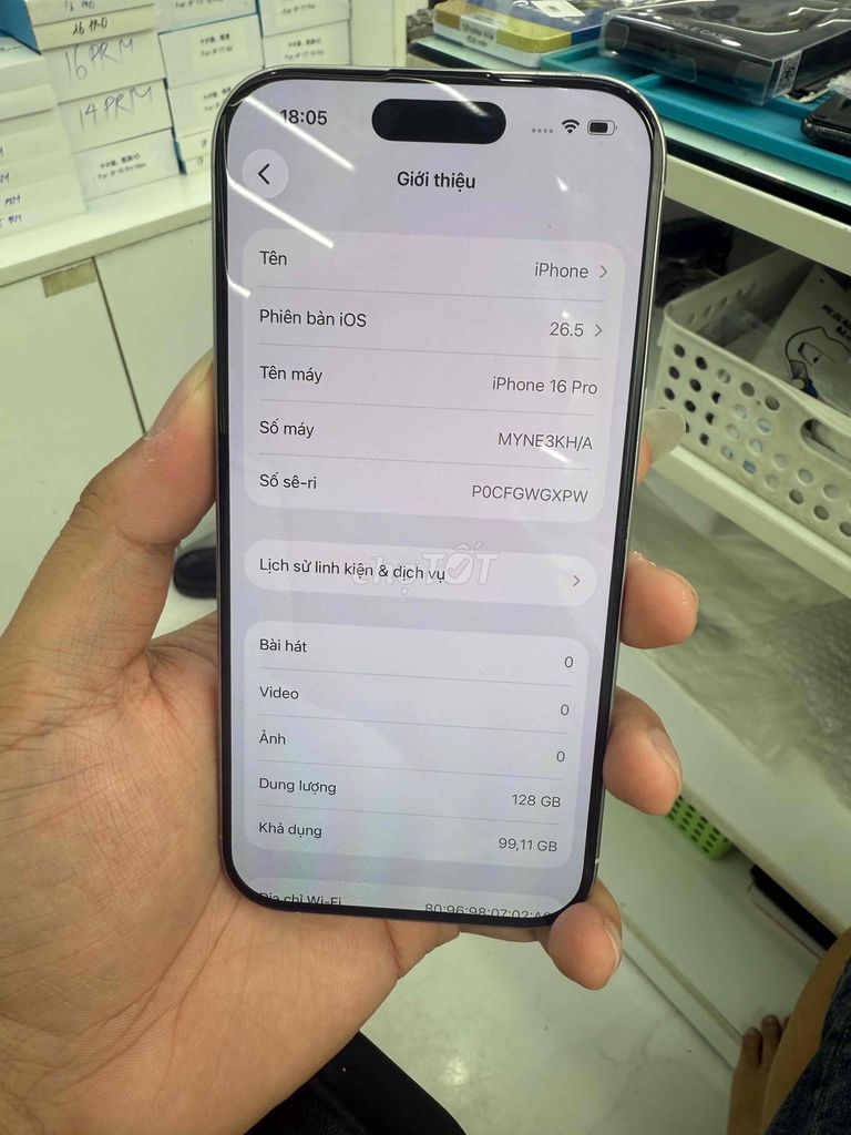 Apple iPhone 16 Pro 128GB Bạc đã thay màn hình. Mua bán Điện thoại tại Quận Ngô Quyền Hải Phòng được đăng bởi Mạnh Cường hình 1
