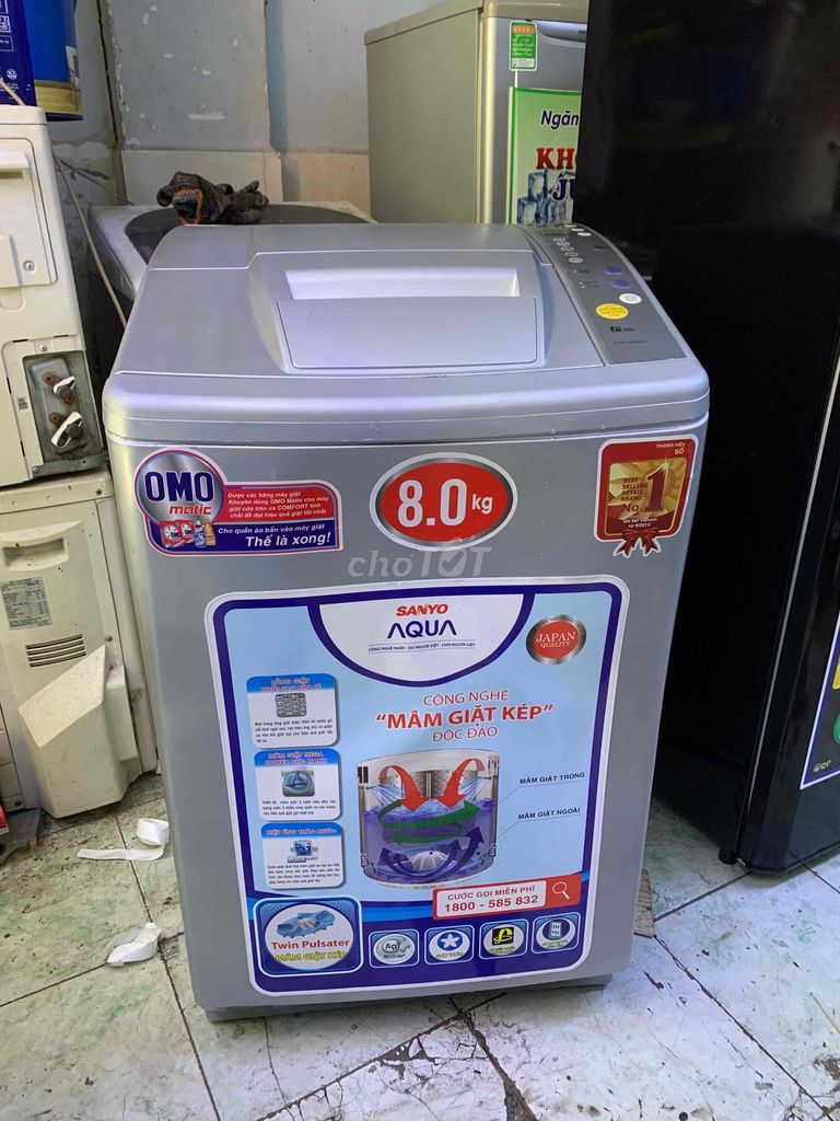 Máy giặt Sanyo AQUA 8kg bảo hành 6 tháng