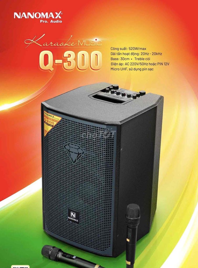 Loa Karaoke NANOMAX Q-300. Mua bán Tivi, Âm thanh tại Thành phố Thuận An Bình Dương được đăng bởi Trần Đức Khánh hình 1