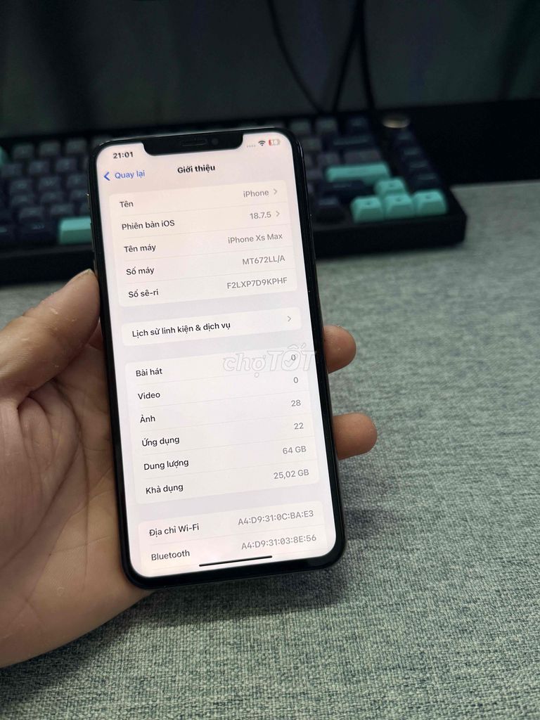 iPhone Xs Max 64GB Vàng quốc tế sạch. Mua bán Điện thoại tại Thành phố Thủ Đức Tp Hồ Chí Minh được đăng bởi Võ Nhân hình 1