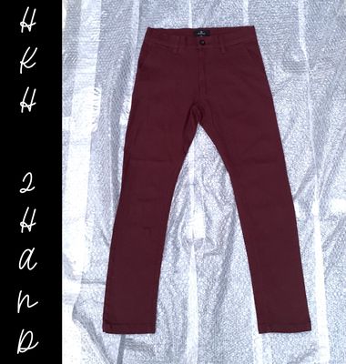 Quần jeans nam NHẬT nâu đỏ-sz 28-cứng vừa-FREESHIP