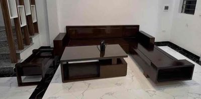 bán bộ bàn ghế sofa gỗ sồi màu óc chó. Mua bán Bàn ghế tại Quận Hà Đông Hà Nội được đăng bởi Hằng