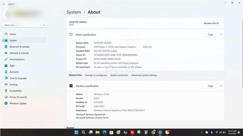 Lenovo Ideapad Slim 3 AMD R5 16GB/512GB. Mua bán Laptop tại Thành phố Dĩ An Bình Dương được đăng bởi Quan Quan  hình 1